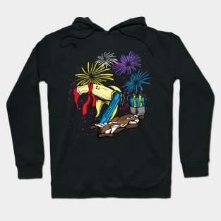 Bananas playing fireworks Hoodie